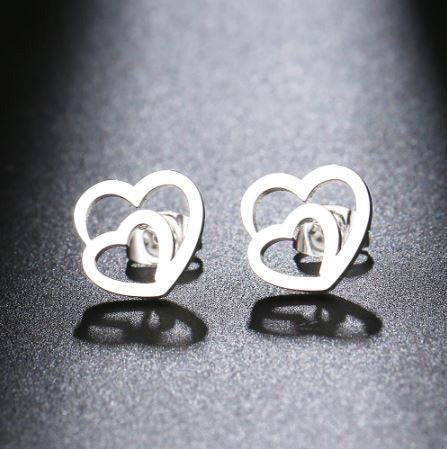 Beautiful Heart Earrings 925 Sterling Silver Women For Girls Jewellery