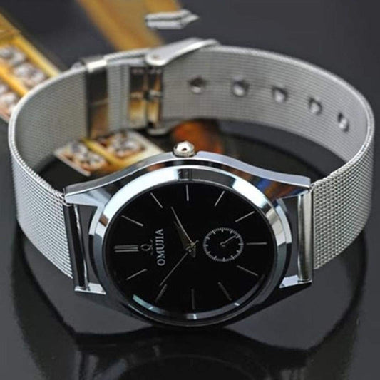 Luxury Quartz-Watch Stainless Steel Mesh Band Watch