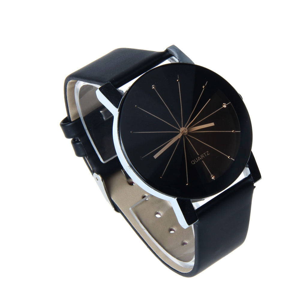 Durable Leather Men Wristwatch