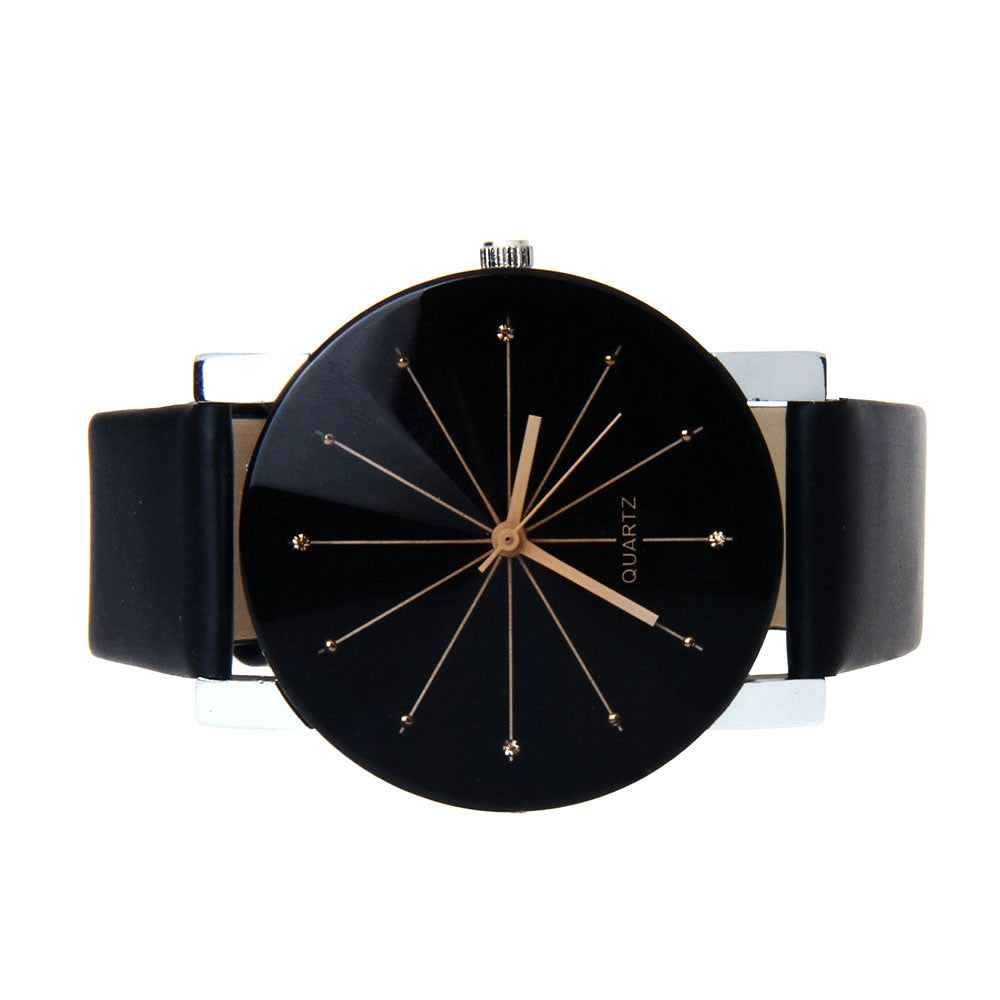 Durable Leather Men Wristwatch