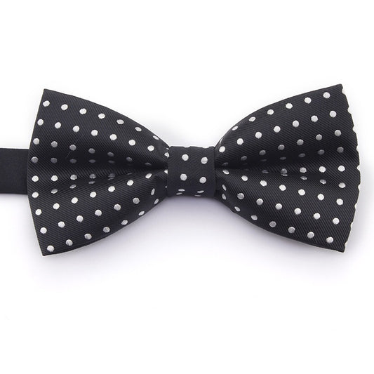 Casual White Dots  Bow Tie