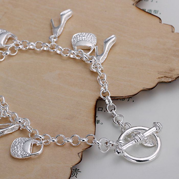 Decent 925 Sterling Silver Charm Bracelet
