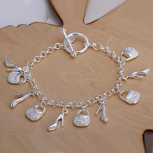 Decent 925 Sterling Silver Charm Bracelet
