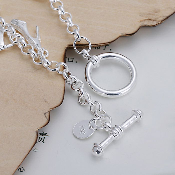 Decent 925 Sterling Silver Charm Bracelet