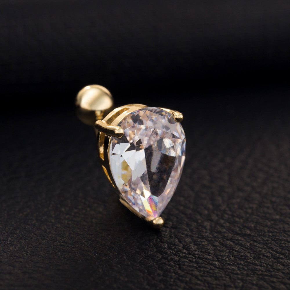 Premium Reverse Crystal Bar Belly Dangle