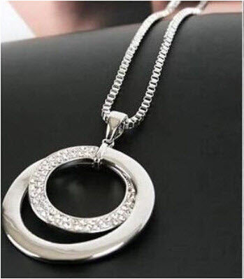 925 Silver Classical Double Round Necklace