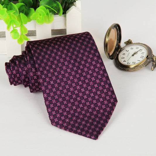 Romantic Violet Checkerboard Necktie