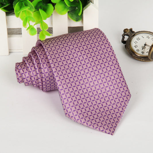 Attractive Geometric Purple Necktie